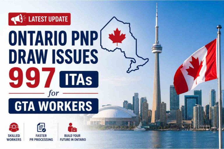 Ontario PNP Draw Issues 997 ITAs