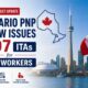 Ontario PNP Draw Issues 997 ITAs