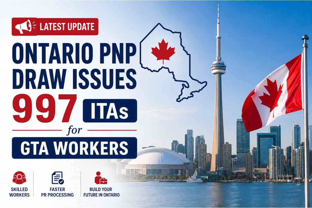 Ontario PNP Draw Issues 997 ITAs
